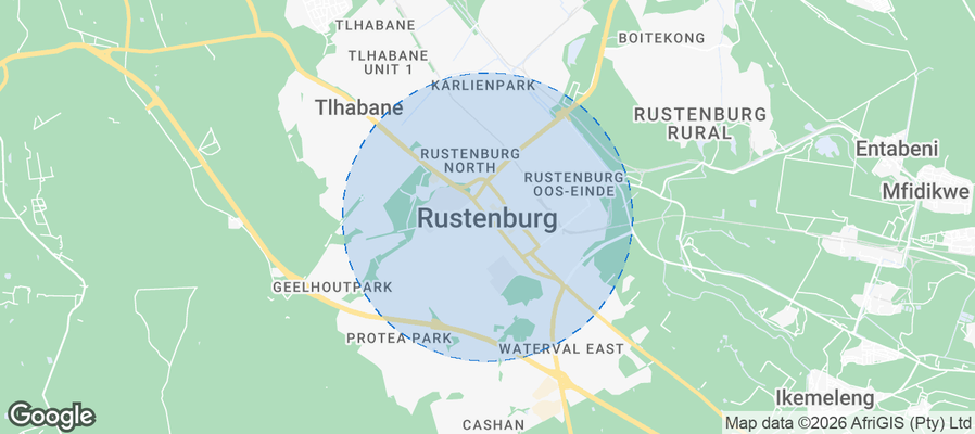 Rustenburg Airbnb map